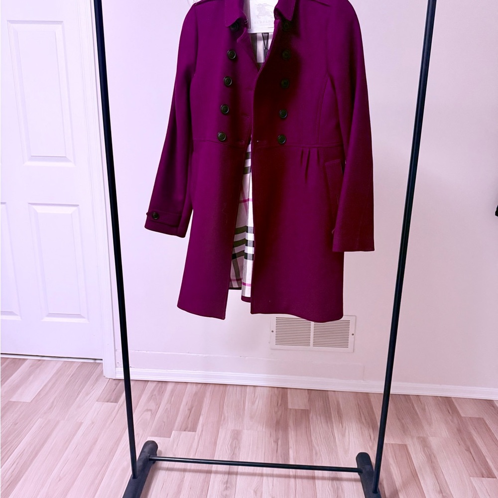 Burberry Double-Breasted Trench Coat - Rich Purple